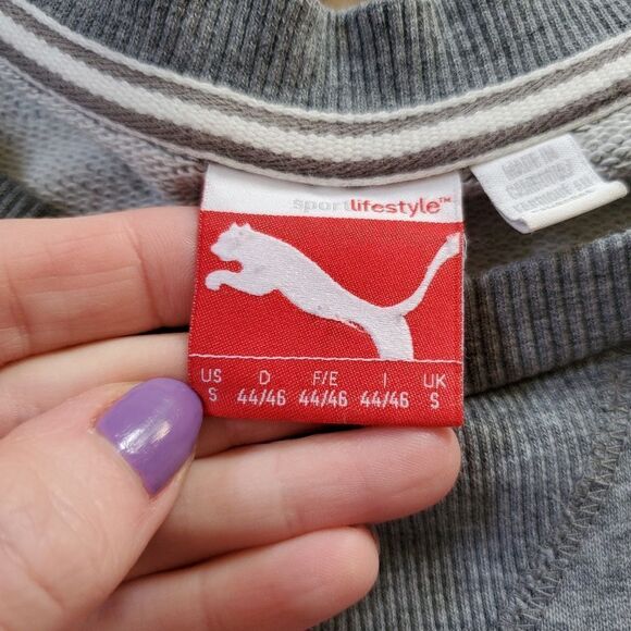 Puma Crewneck Sweatshirt Gray Men's Size Small - Picture 5 of 5